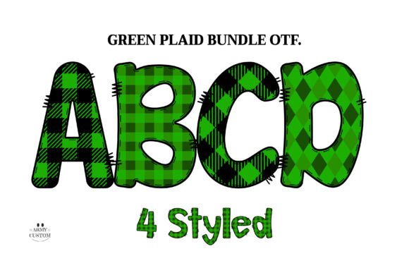 Green Buffalo Plaid Font - Featured Image