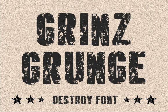 Grinz Grunge Font - Featured Image