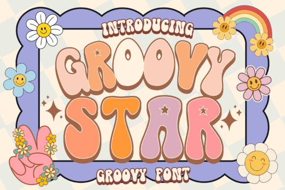 Groovy Star Font - Featured Image
