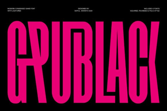 Grublack Font - Featured Image