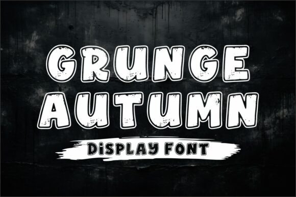 Grunge Autumn Font - Featured Image