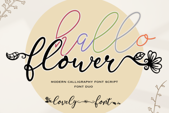 Hallo Flower Font - Featured Image