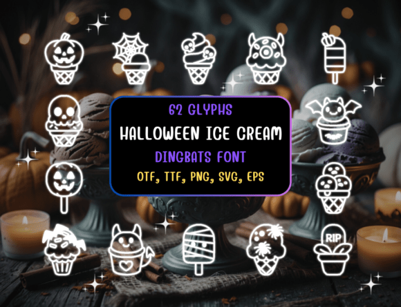 Halloween Ice Cream Font - Featured Image